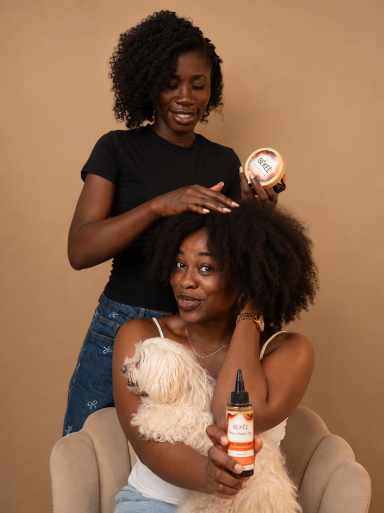 Békéè Ayurvedic Hair Butter Being Applied