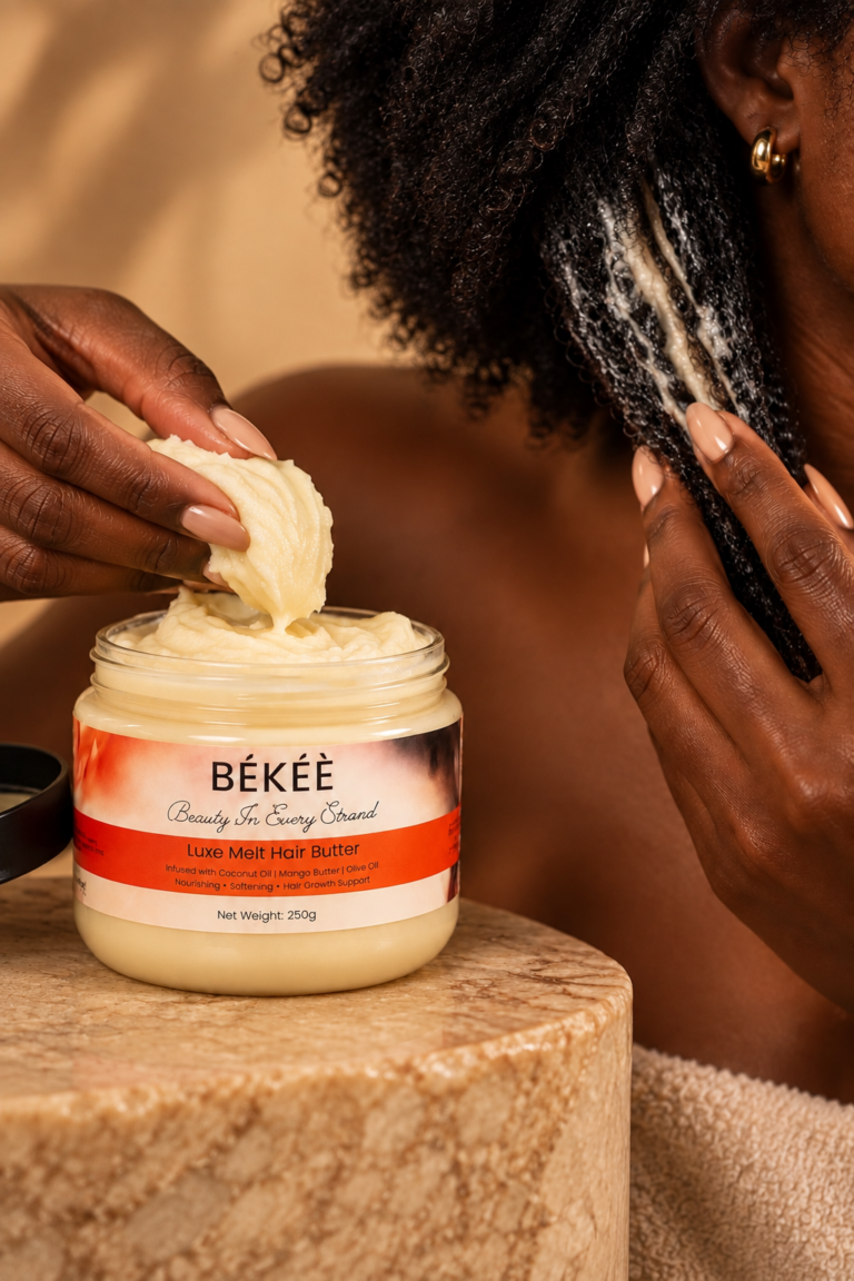 Békéè Ayurvedic Hair Butter Application